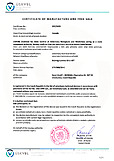 Cerificate of manufacture and free sale - Canada - Lumina VET