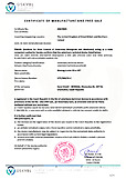 Cerificate of manufacture and free sale - UK - Lumio VET