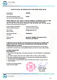 Cerificate of manufacture and free sale - Canada - Lumio VET