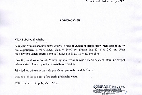 Projekt Sociální automobil a spoluúčast společnost Biomag